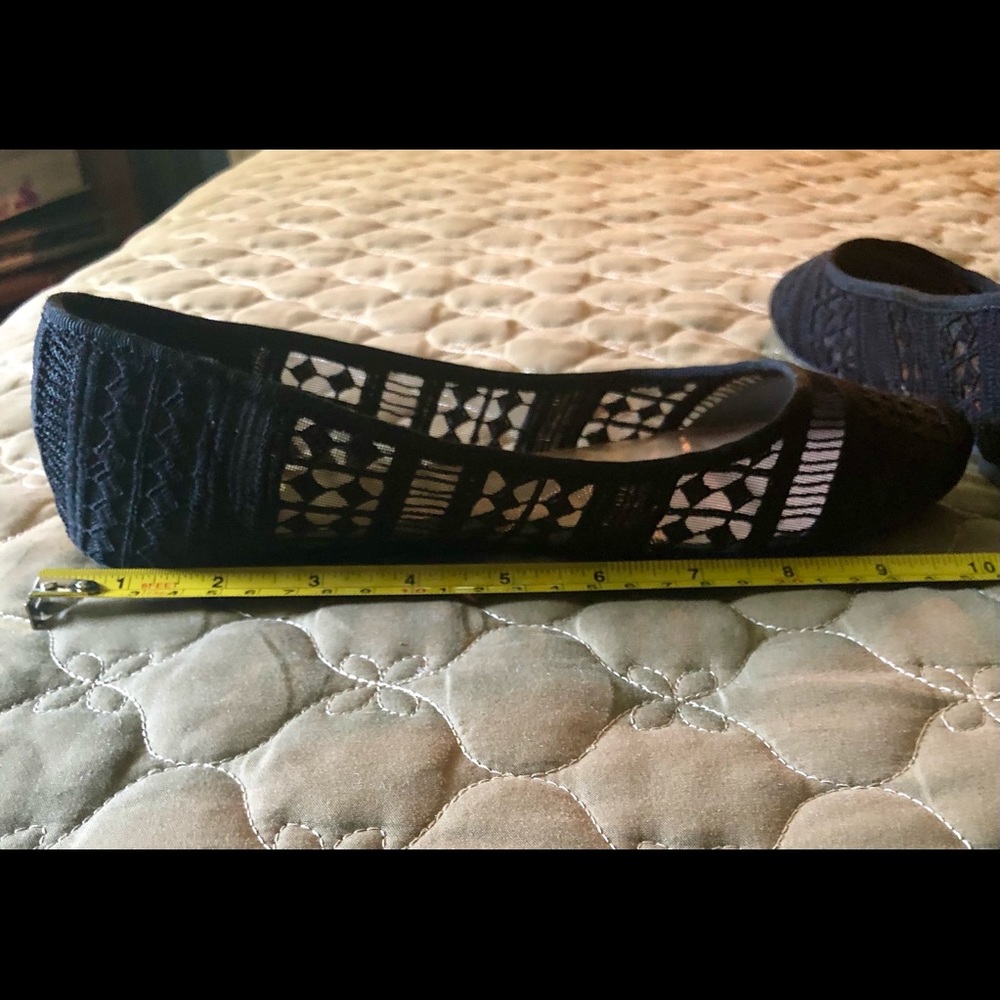 Mix No.6 Black lace flats.